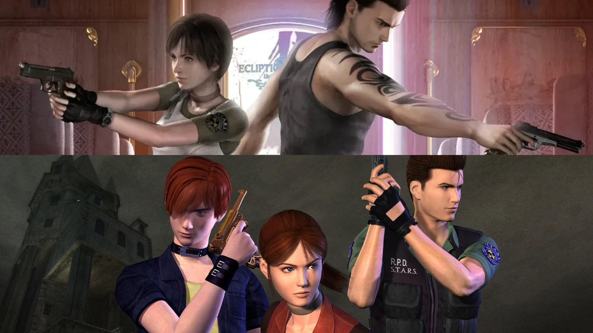 resident evil code veronica zero collage