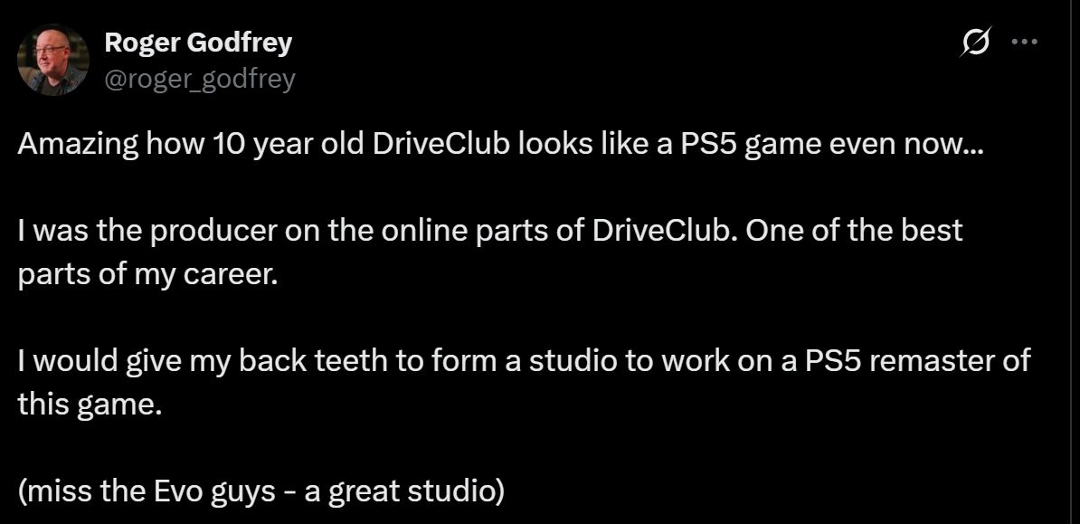 Driveclub PS5 Remaster