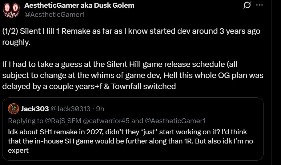 Silent Hill 1 Remake Development Time