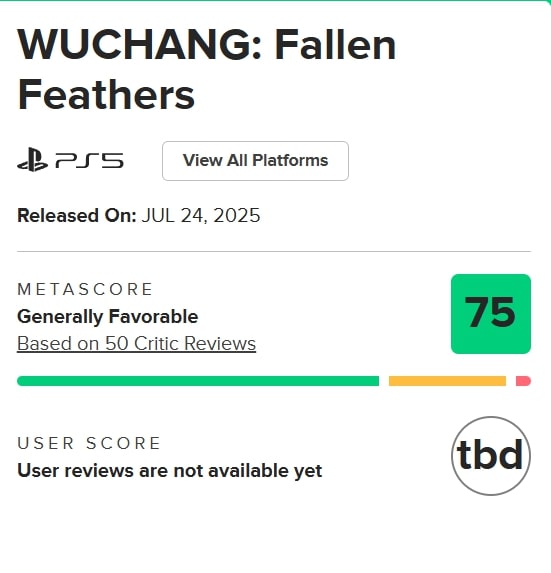 Wuchang: Fallen Feathers Reviews