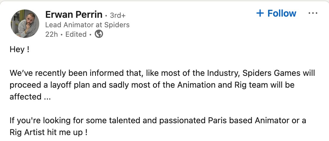 spider games layoffs