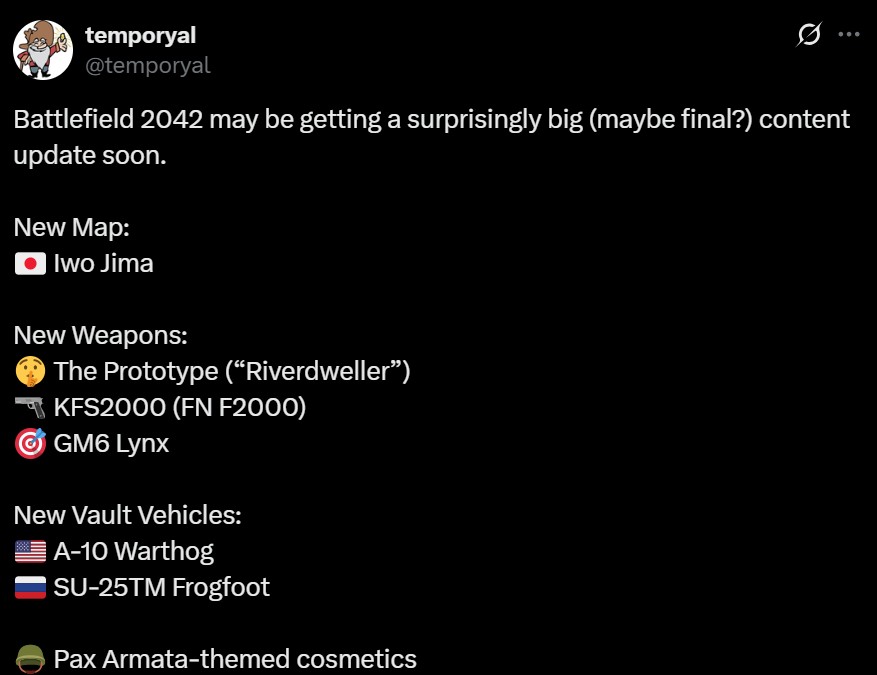 Battlefield 2042 New Update