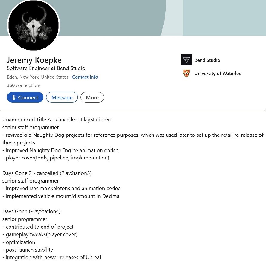 Bend Studio Worked On Uncharted Revival