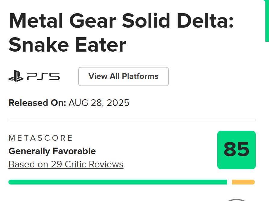 Metal Gear Solid 3 Remake