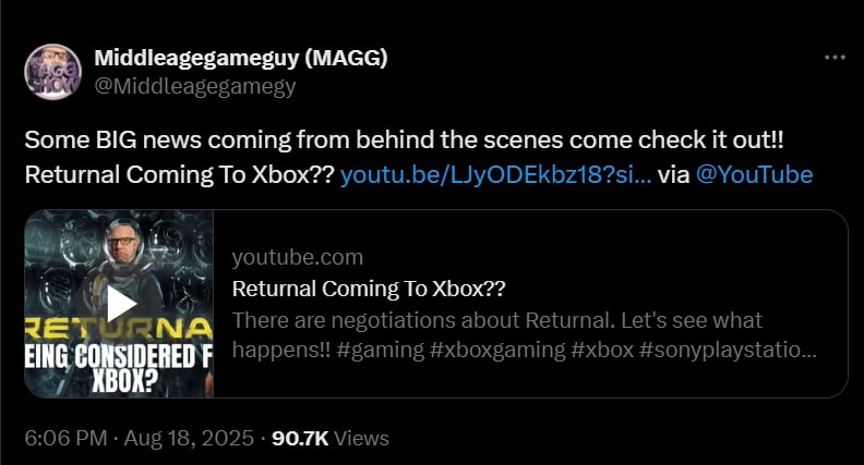 Returnal Xbox Series X