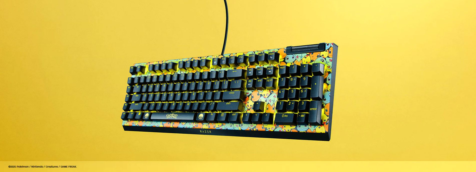 The Razer BlackWidow V4 X Pokémon Edition (Image Credits - Razer)