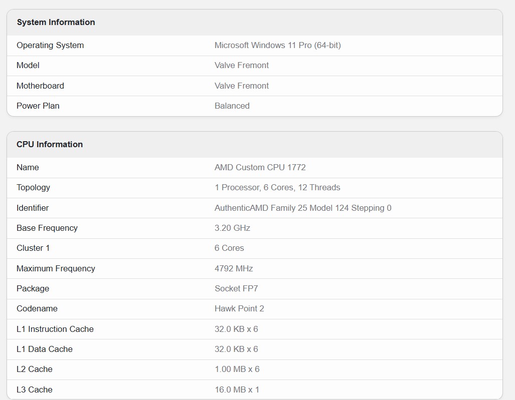 Valve Home Console Specs