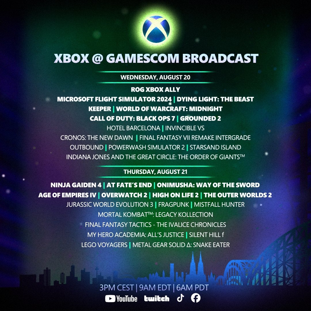 Xbox Gamescom Lineup