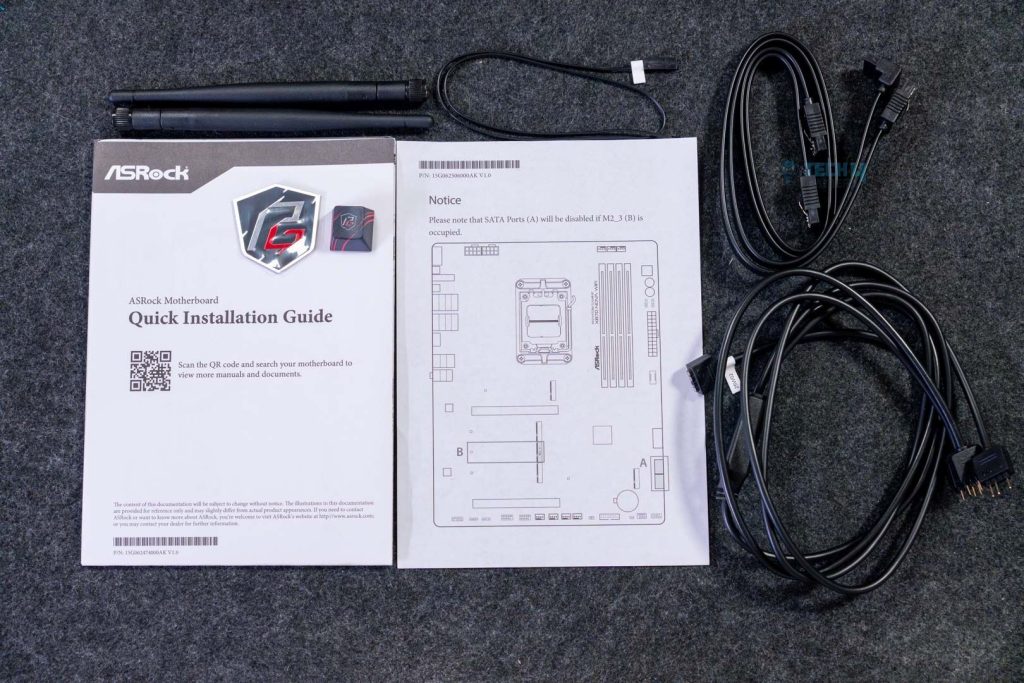 Accessories provided with the ASRock Phantom Gaming X870 Nova WiFi motherboard