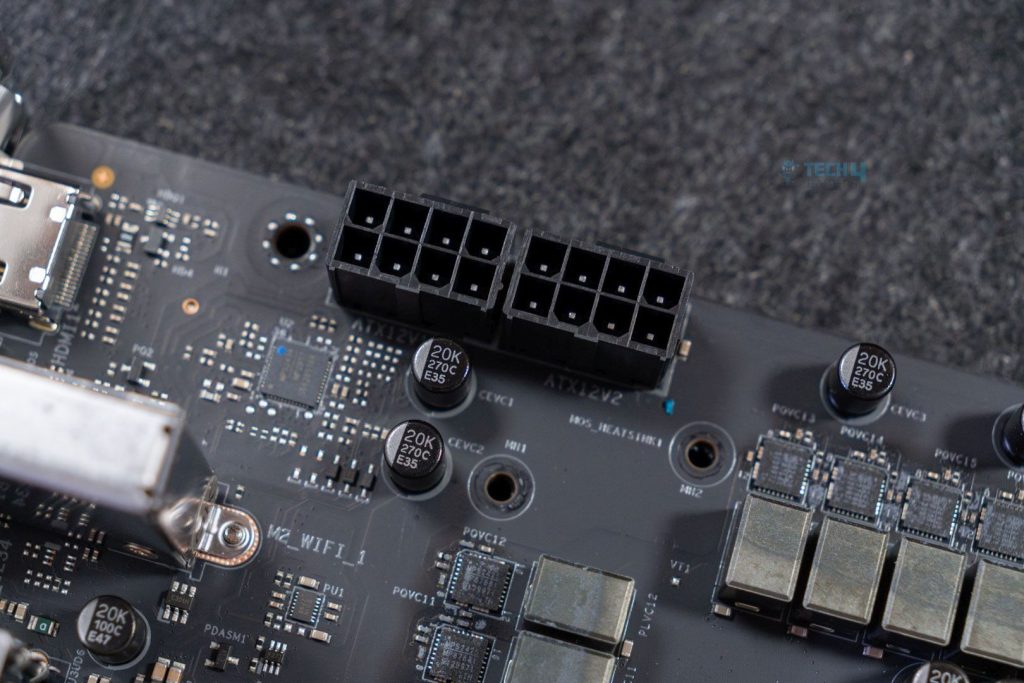EPS connectors ASRock Phantom Gaming X870 Nova WiFi motherboard
