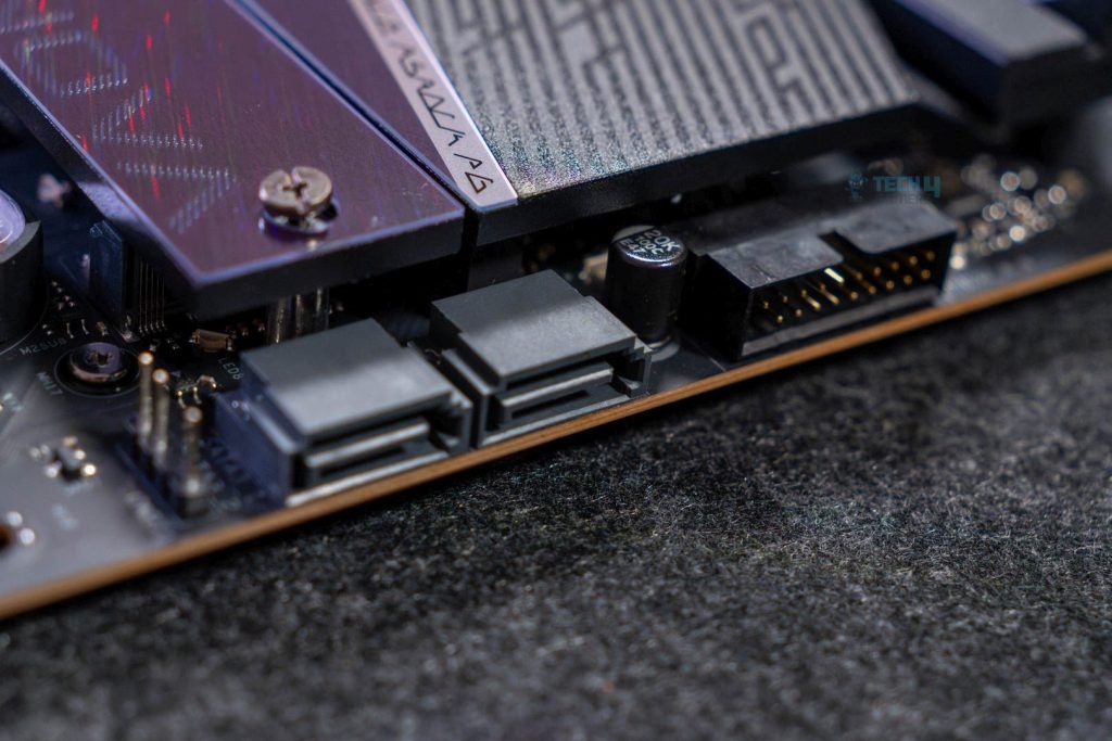 SATA ports on ASRock Phantom Gaming X870 Nova WiFi motherboard