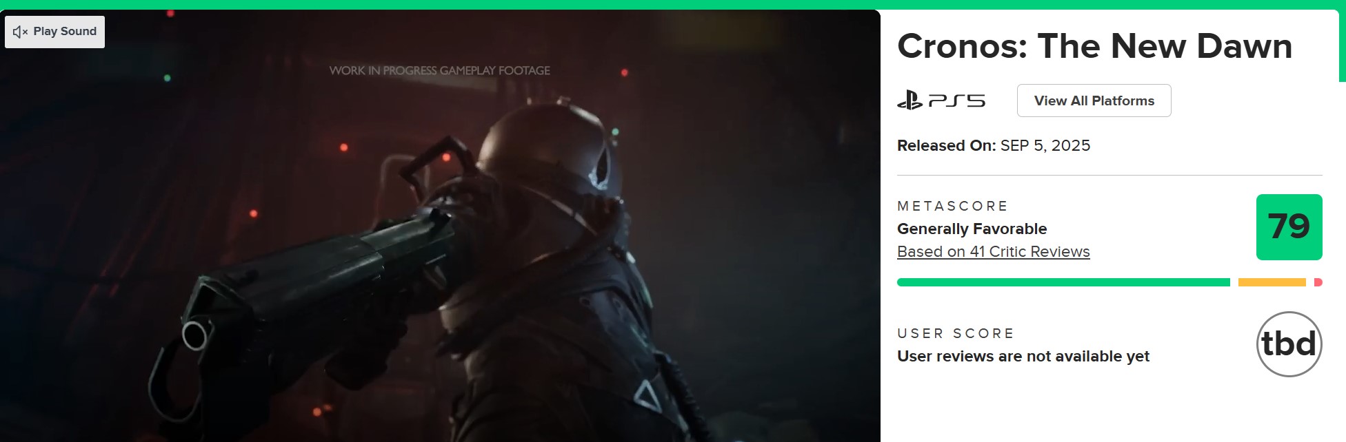 Cronos The New Dawn Review Score