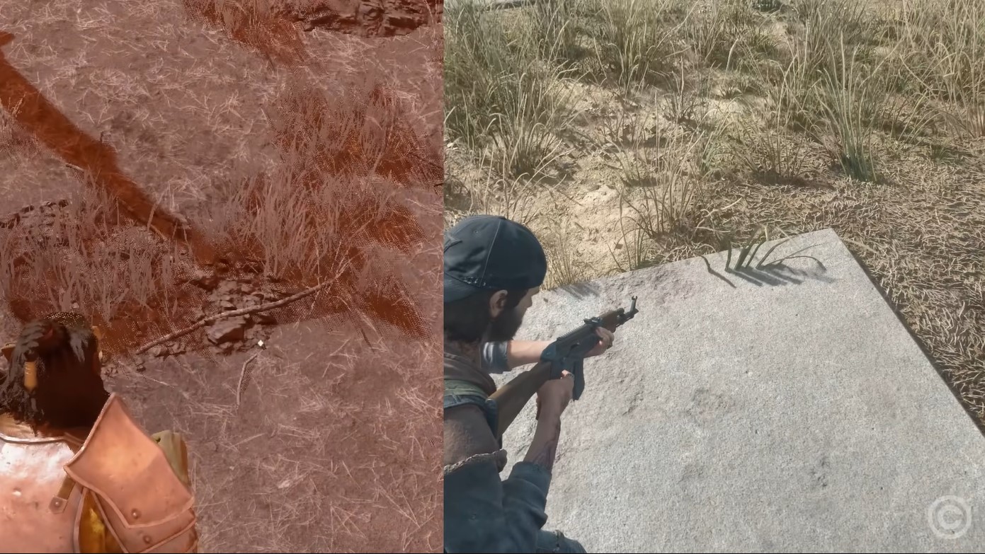 Folliage In Days Gone Vs Unreal Games