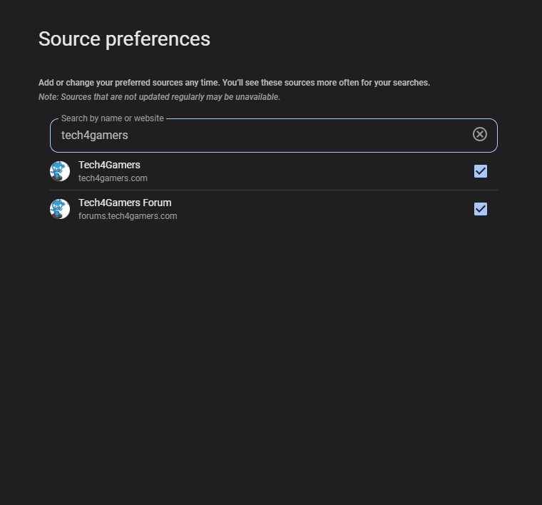 Tech4Gamers As Preferred Source