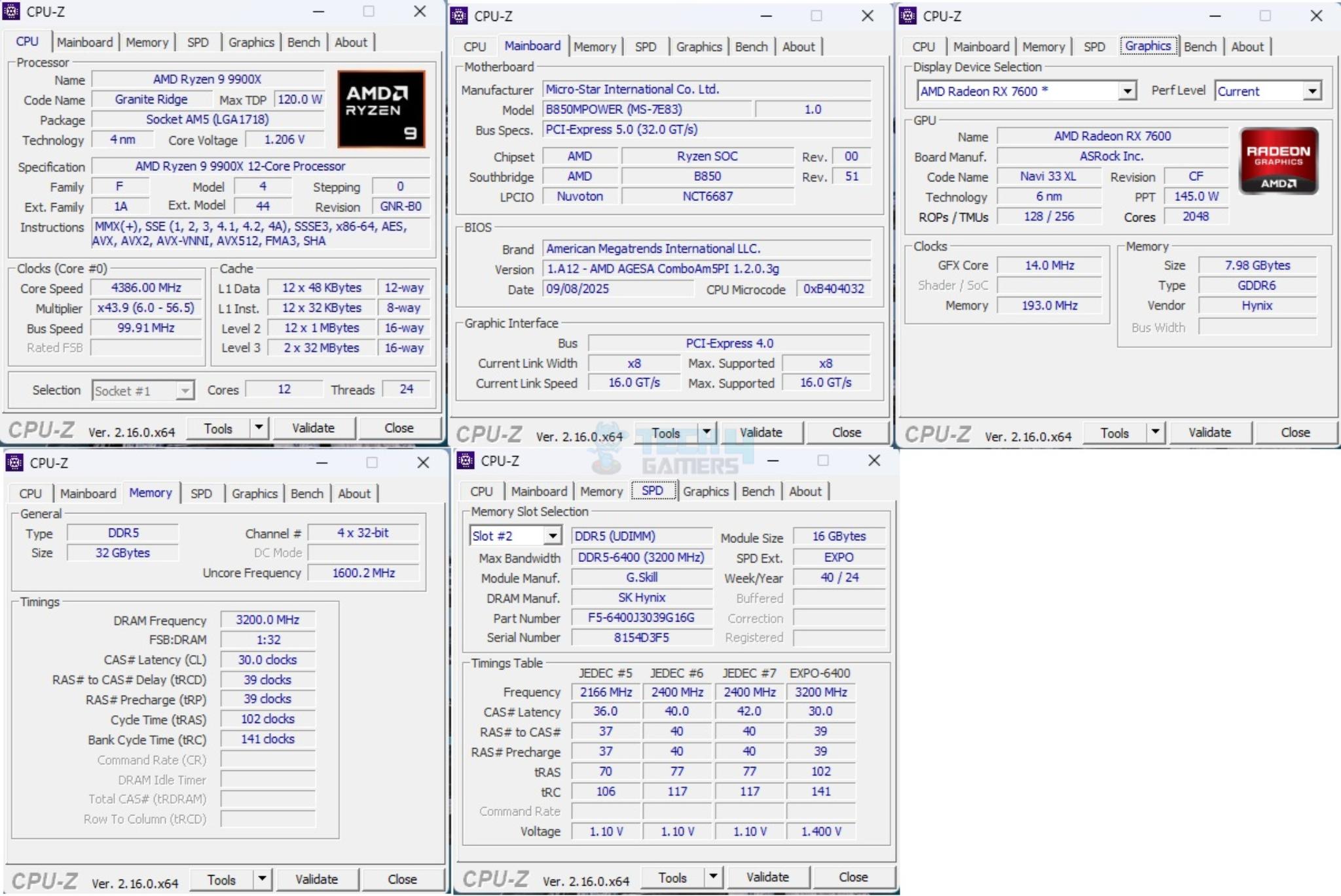 MSI-B850MPOWER-Performance-CPU-Z