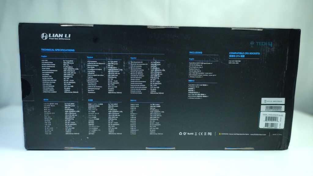 Back - Lian Li Hydroshift II LCD-S 360TL