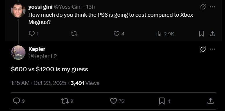 PS6 vs Xbox Price 