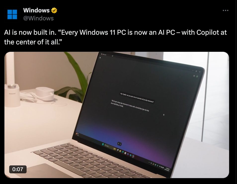 windows 11 ai pc brand