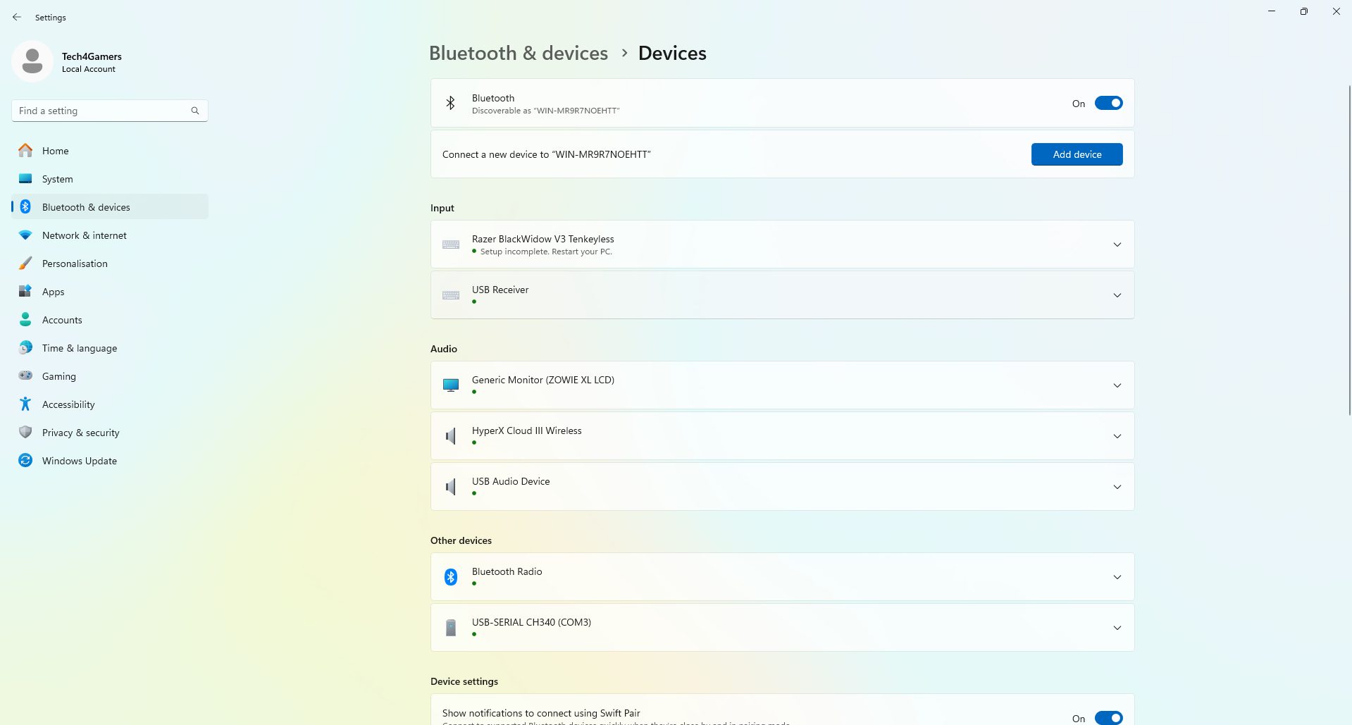 Bluetooth 5.2 Settings