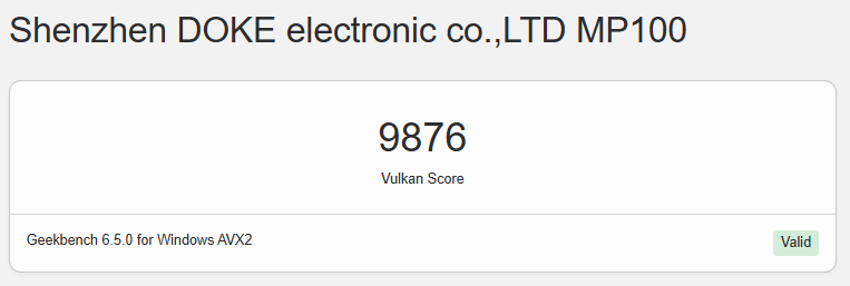 Vulkan Score