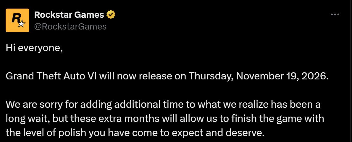 GTA 6 Delay