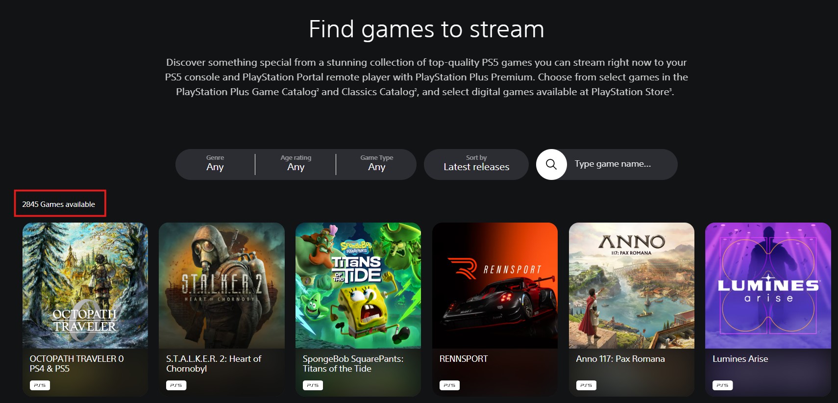 PlayStation Streaming Service