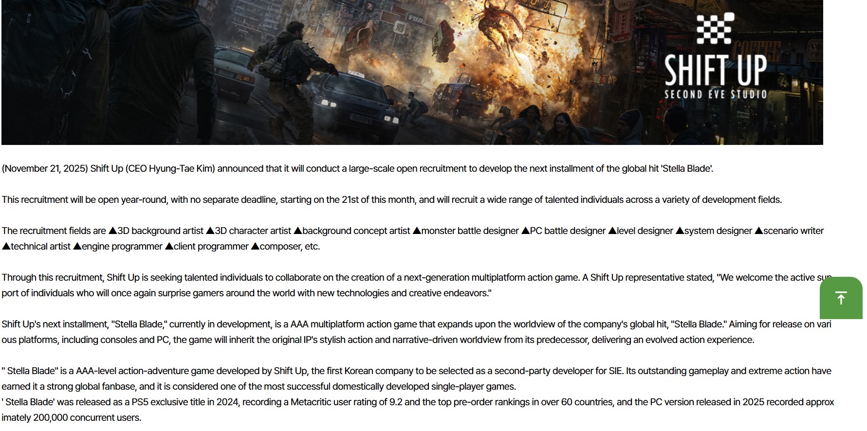 Stellar Blade Sequel