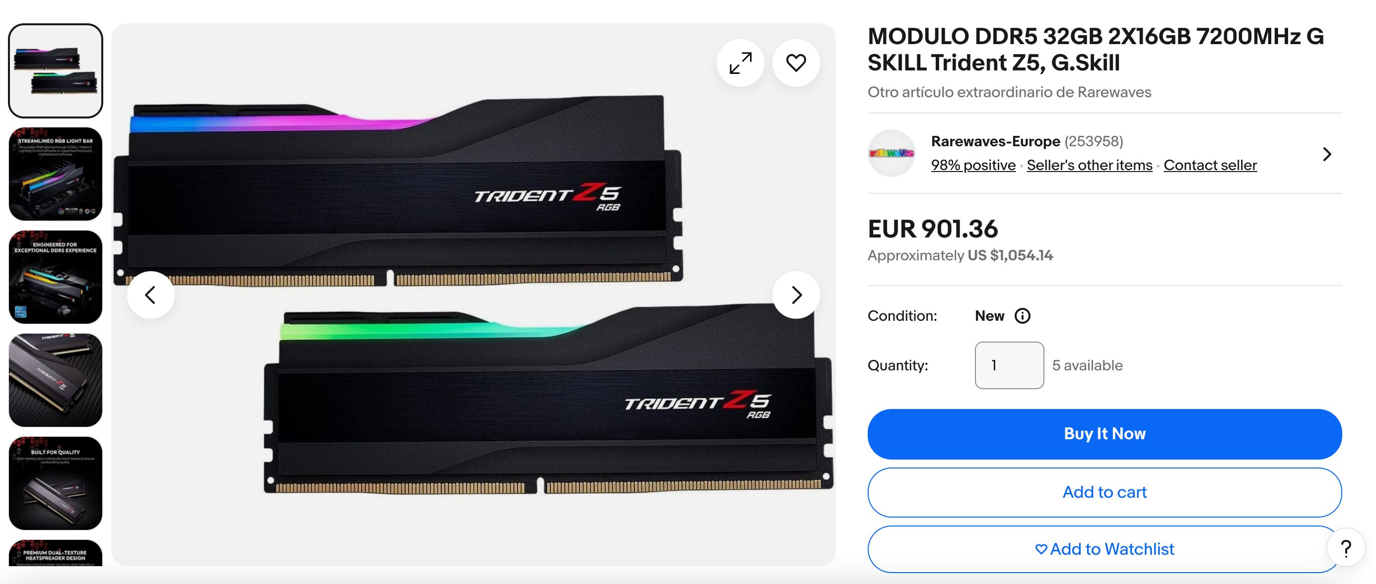 32gb DDR5 ram scalped
