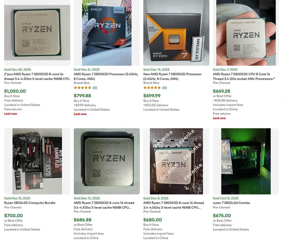 5800X3D price ebay