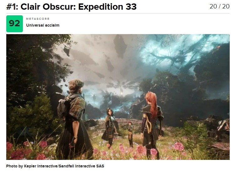 Metacritic's best PlayStation Games List 2025