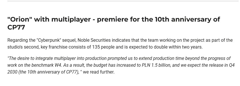 Cyberpunk Sequel release