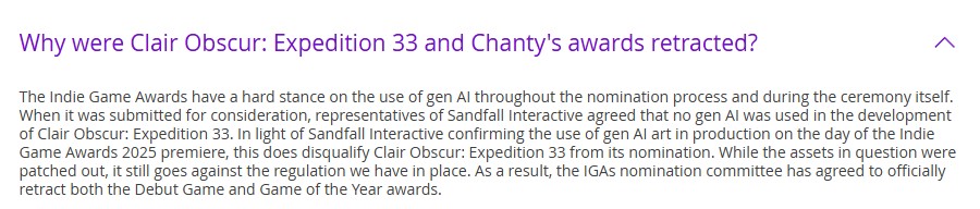 Expedition 33 disqualified