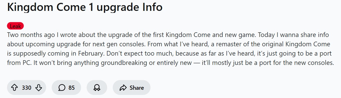 Kingdom Come: Deliverance