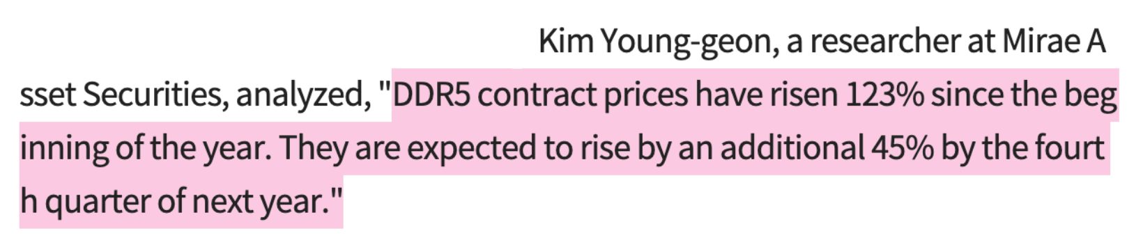 ram prices increasing ddr5