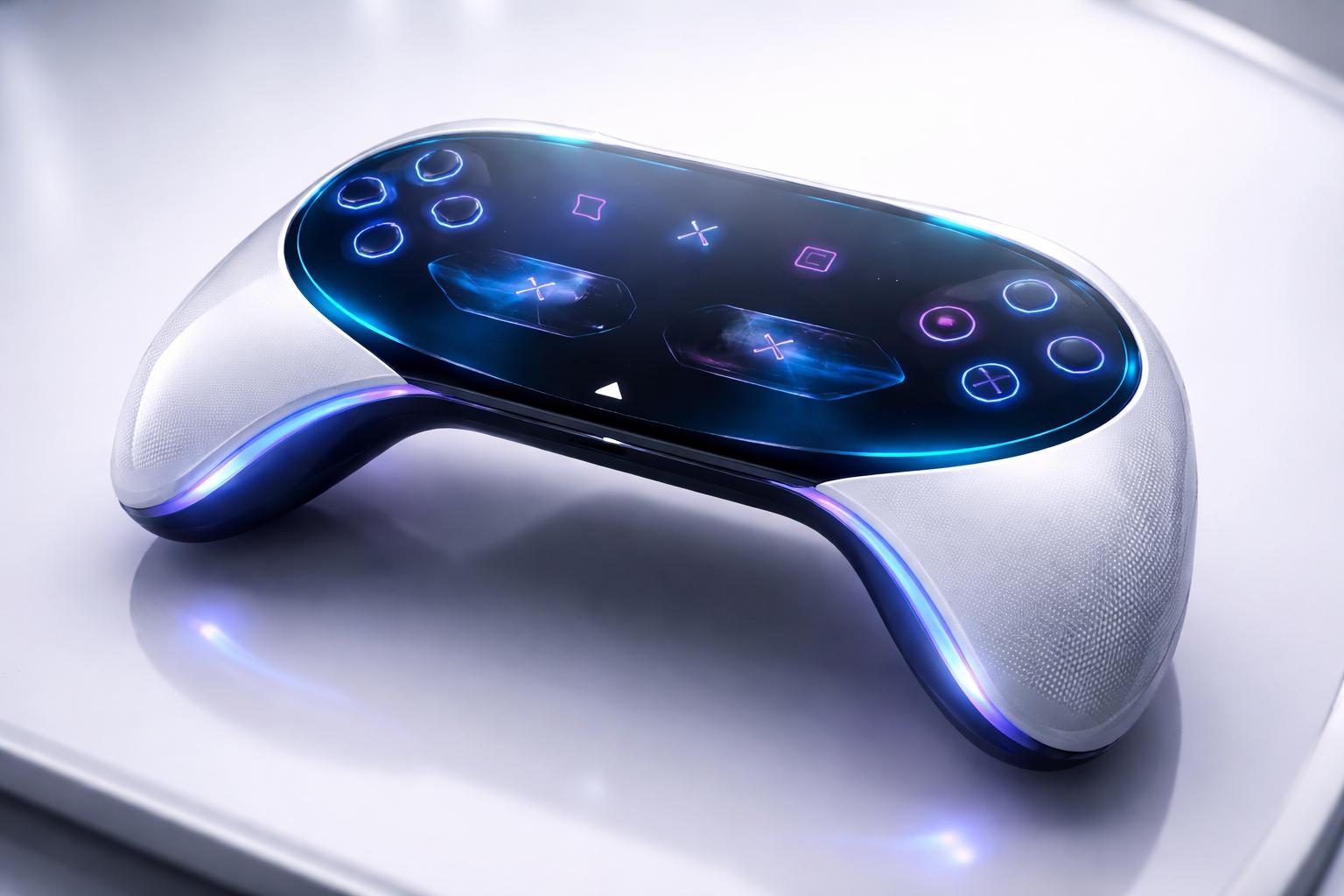 Sony Patent Teases Adaptive Touch Controller With No Physical Buttons For PS6 Sony PS6 Buttonless Controller Concept