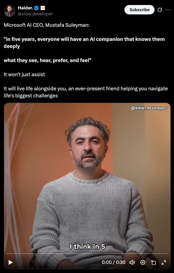 microsoft ai ceo on ai companions