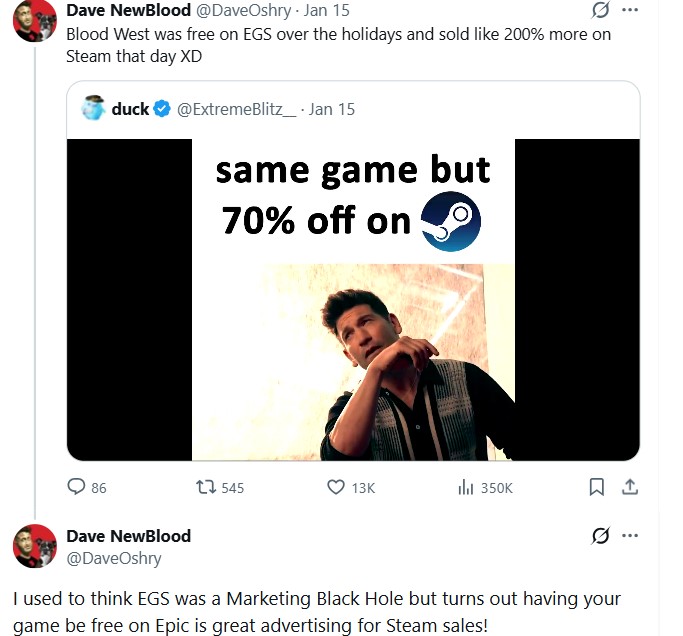 Dave Oshry Steam Epic