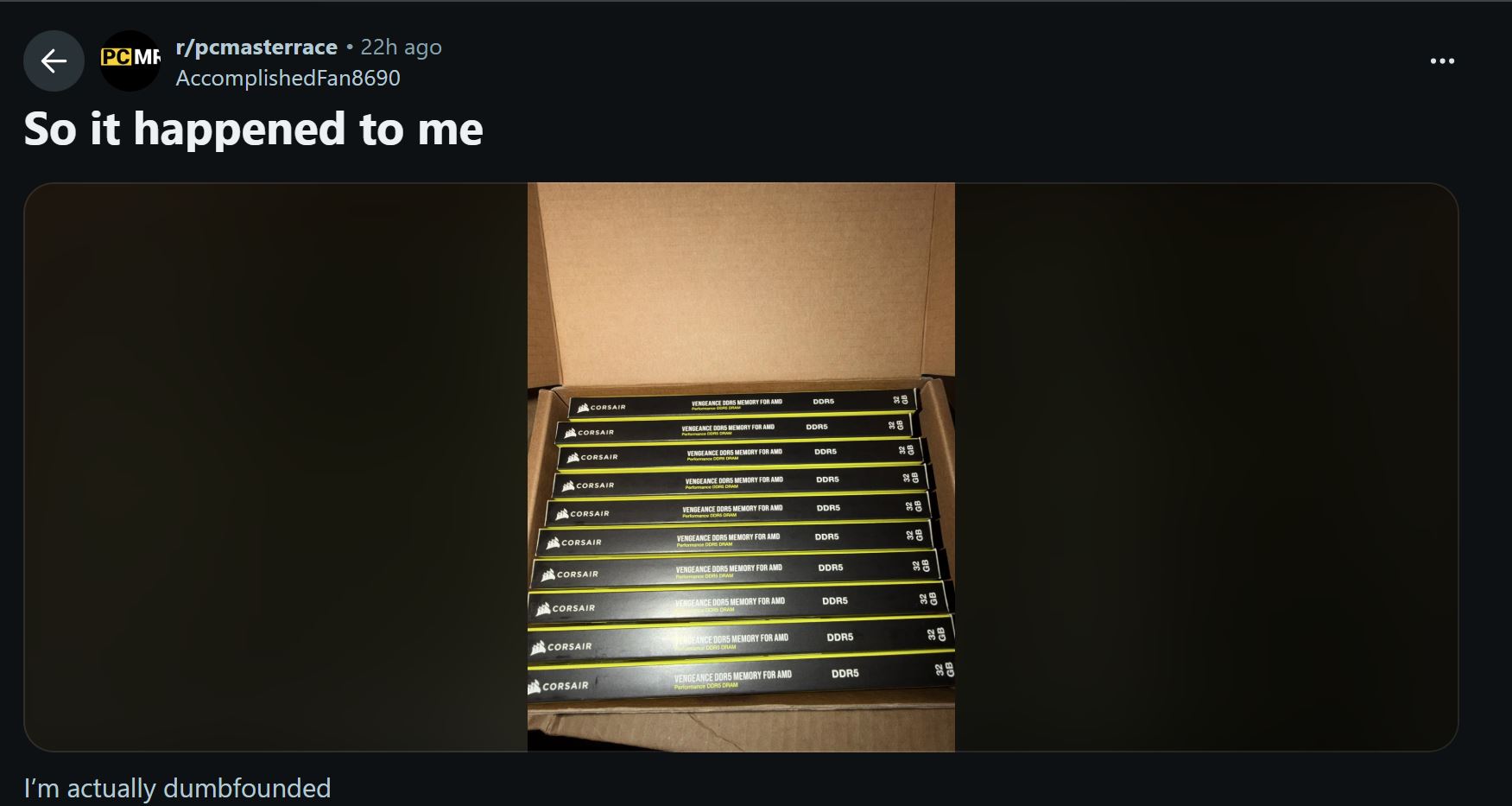 DDR5 Memory Kits Redditor Luck