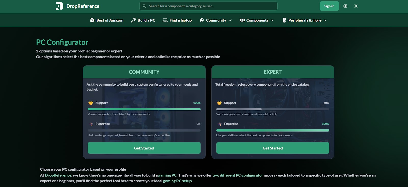DropReference PC Building Tool