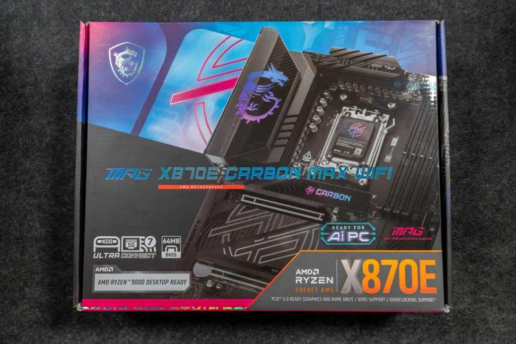 MSI MPG X870E Carbon Max WiFi - Box Front