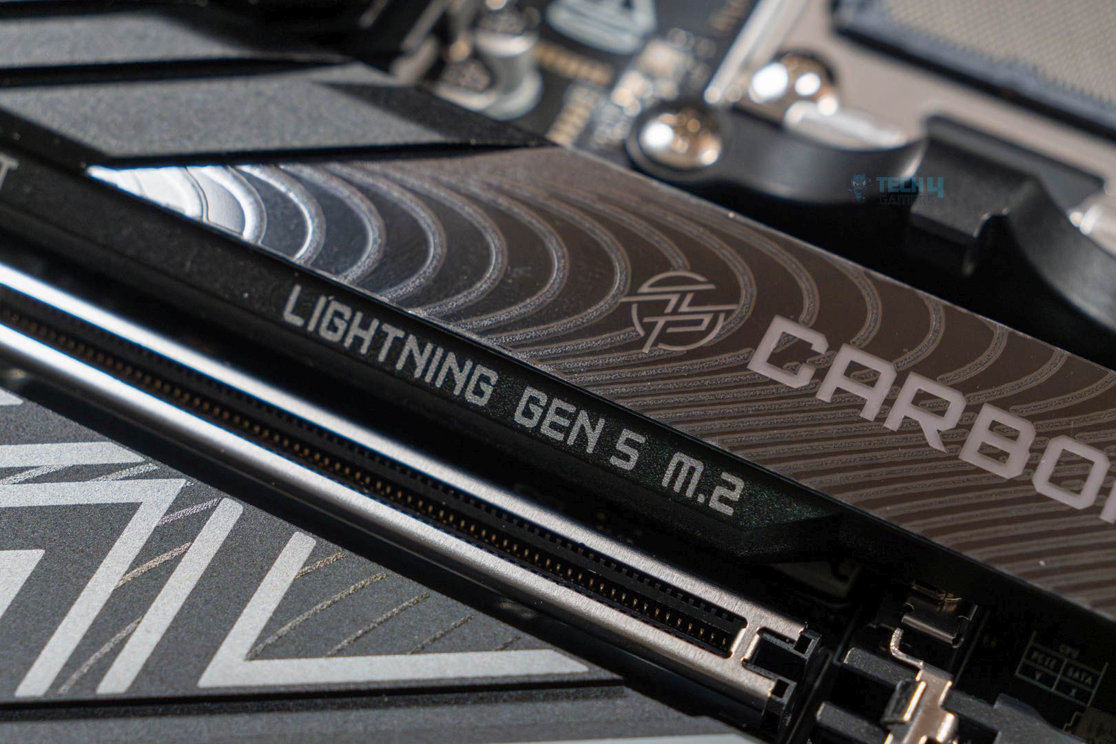 MSI MPG X870E Carbon Max WiFi - Gen5 M.2 Slot (Image by Tech4Gamers)
