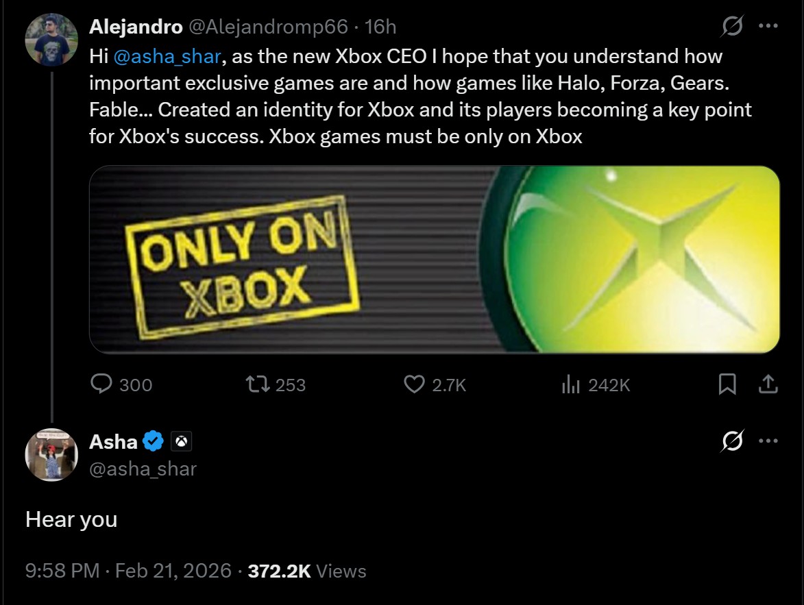 Asha Sharma Xbox Exclusives