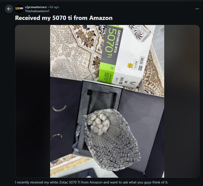 RTX 5070 Ti Scam