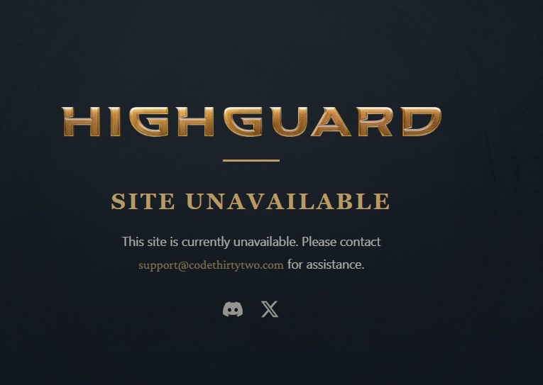 highguard website unavailable