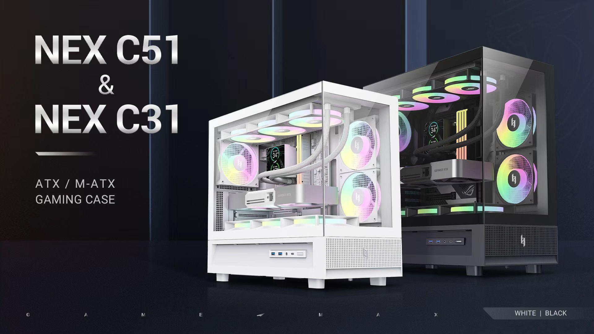 GAMEMAX NEX C51 and NEX C31 Bring Panoramic Design to Affordable PC Builds