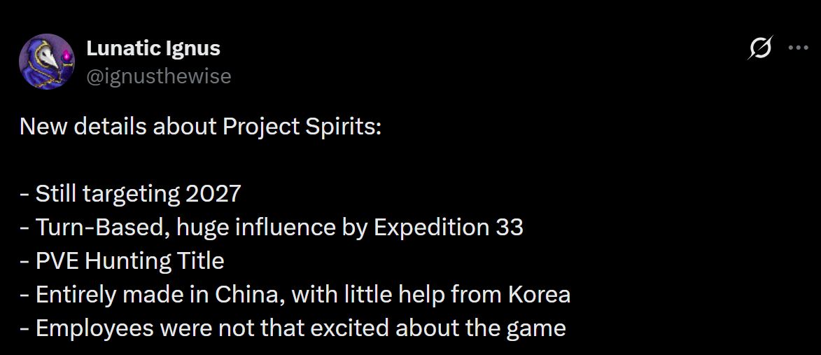 Shift Up Project Spirits