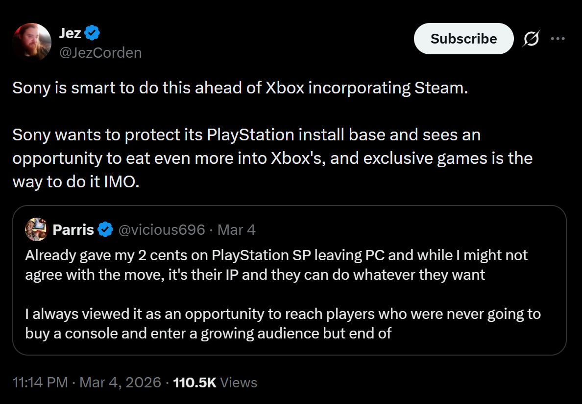 Sony Smart To Stop PC Ports