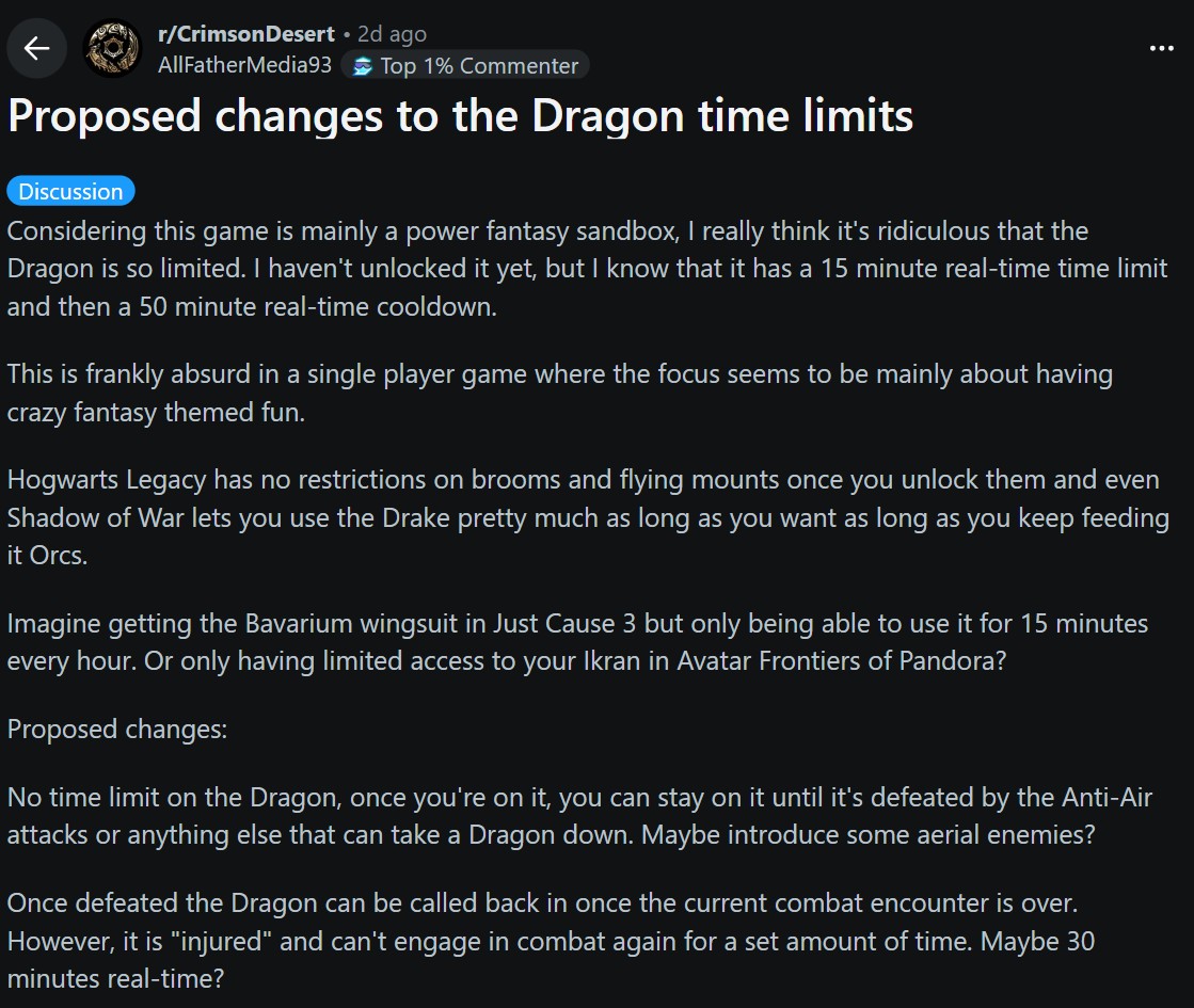 Crimson Desert dragon mount