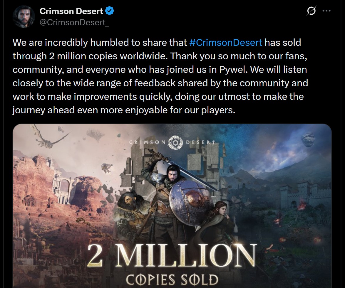 Crimson Desert sales