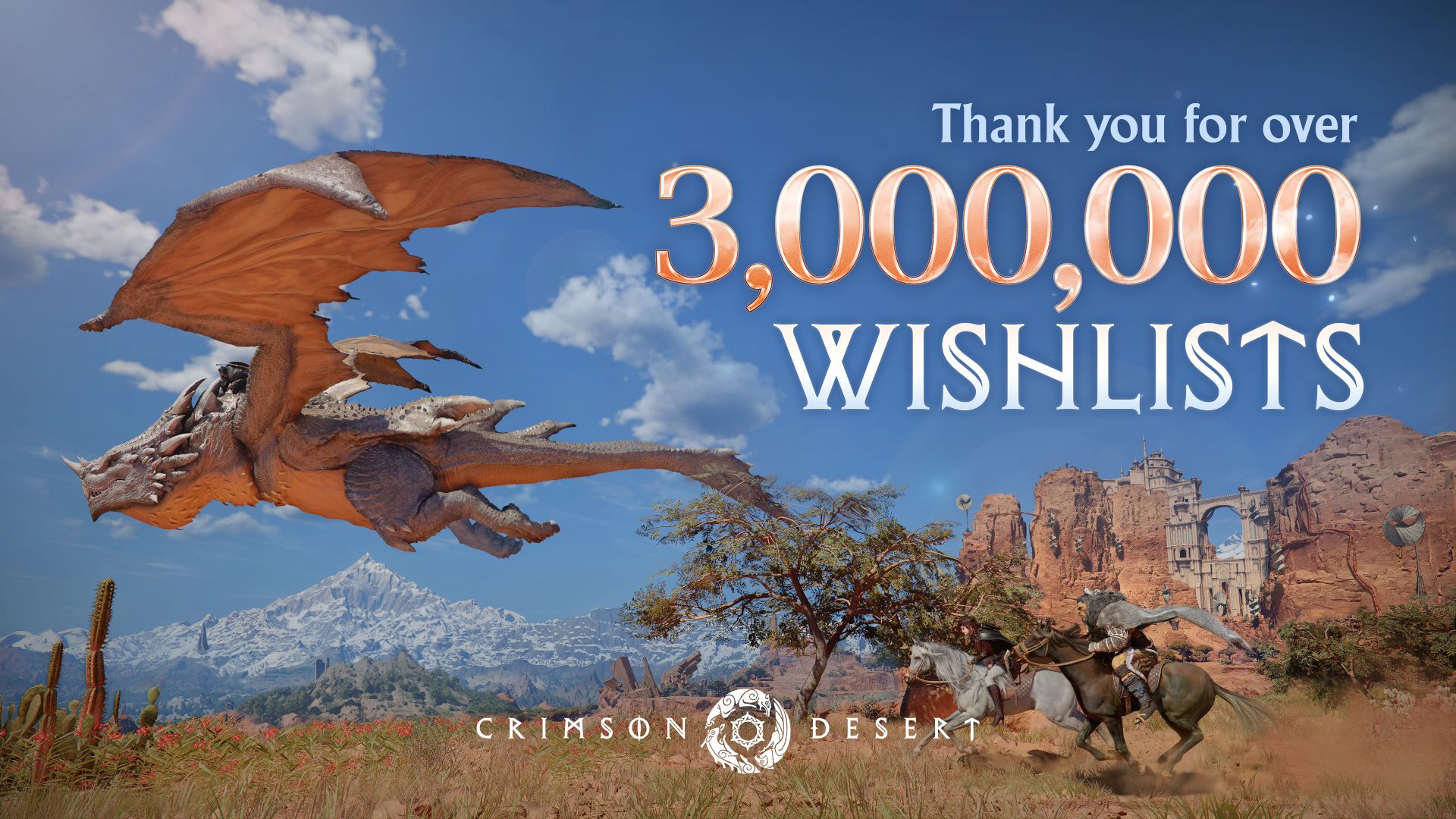 Crimson Desert Crosses 3 Million Wishlists 2 Weeks Ahead of Launch Crimson Desert 3 Million Wishlists